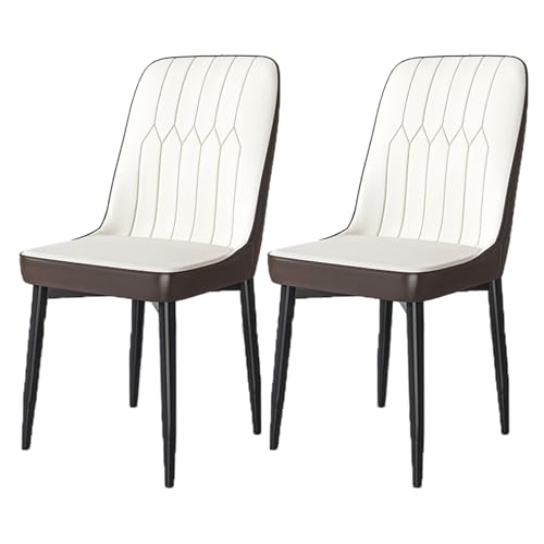 YDkjwjw Set mit 2 Esszimmerstühlen für das Esszimmer Wohnzimmer, armlose Esszimmerstühle mit Rückenlehne, gepolstertem Sitz und massiven Metallbeinen YDkjwjw Set mit 2 Esszimmerstühlen für das Esszimmer Wohnzimmer, armlose Esszimmerstühle mit Rückenlehne, gepolstertem Sitz und massiven Metallbeinen von YDkjwjw