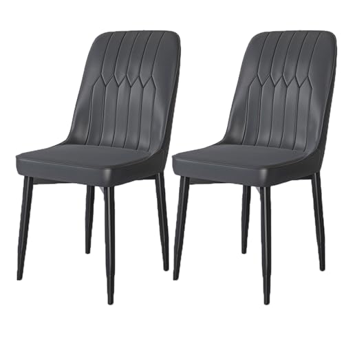 YDkjwjw Set mit 2 Esszimmerstühlen für das Esszimmer Wohnzimmer, armlose Esszimmerstühle mit Rückenlehne, gepolstertem Sitz und massiven Metallbeinen YDkjwjw Set mit 2 Esszimmerstühlen für das Esszimmer Wohnzimmer, armlose Esszimmerstühle mit Rückenlehne, gepolstertem Sitz und massiven Metallbeinen von YDkjwjw
