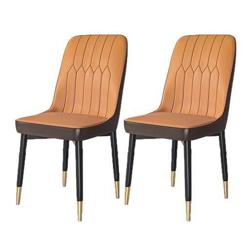 YDkjwjw Set mit 2 Esszimmerstühlen für das Esszimmer Wohnzimmer, armlose Esszimmerstühle mit Rückenlehne, gepolstertem Sitz und massiven Metallbeinen YDkjwjw Set mit 2 Esszimmerstühlen für das Esszimmer Wohnzimmer, armlose Esszimmerstühle mit Rückenlehne, gepolstertem Sitz und massiven Metallbeinen von YDkjwjw