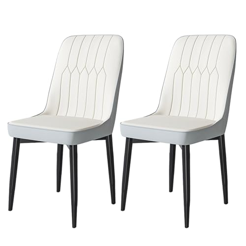YDkjwjw Set mit 2 Esszimmerstühlen für das Esszimmer Wohnzimmer, armlose Esszimmerstühle mit Rückenlehne, gepolstertem Sitz und massiven Metallbeinen YDkjwjw Set mit 2 Esszimmerstühlen für das Esszimmer Wohnzimmer, armlose Esszimmerstühle mit Rückenlehne, gepolstertem Sitz und massiven Metallbeinen von YDkjwjw