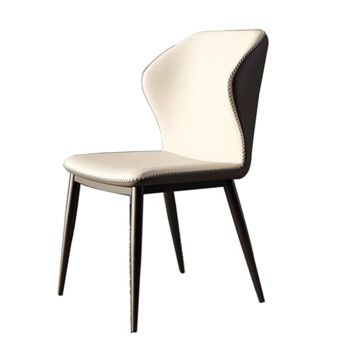 YDkjwjw Set mit 2 Esszimmerstühlen für das Esszimmer Wohnzimmer, armlose Esszimmerstühle mit Rückenlehne, gepolstertem Sitz und massiven Metallbeinen von YDkjwjw