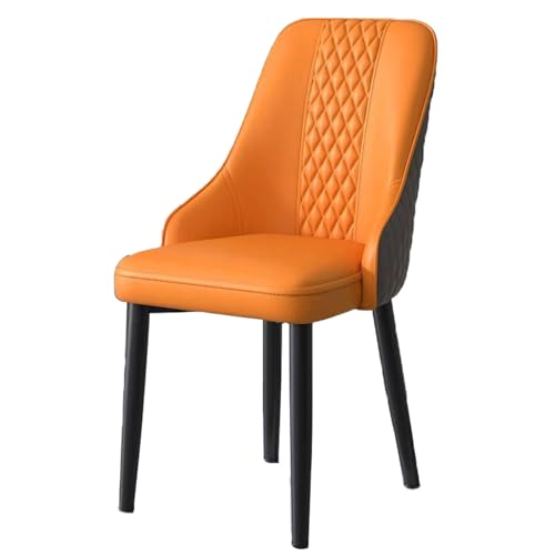 YDkjwjw Set mit 4 Esszimmerstühlen aus Leder, leichte Moderne Esszimmerstühle mit hoher Rückenlehne und massiven Metallbeinen, gepolsterter Beistellstuhl für Küche Wohnzimmer von YDkjwjw