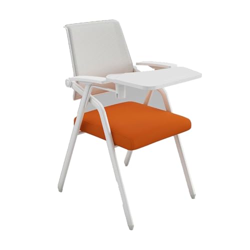 YDkjwjw Stapelbar Konferenzraum Stühle mit Flip-Up Tablet Arm Folding Office Chair mit Mesh Back und Lendenwirbelstütze für Home Office Training Room von YDkjwjw