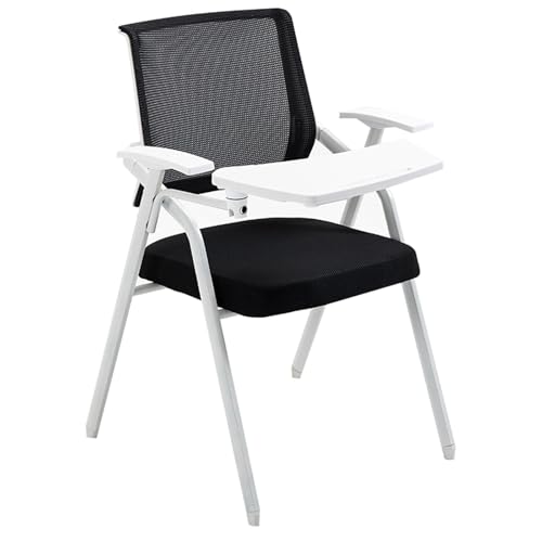 YDkjwjw Stapelbar Konferenzraum Stühle mit Flip-Up Tablet Arm Folding Office Chair mit Mesh Back und Lendenwirbelstütze für Home Office Training Room YDkjwjw Stapelbar Konferenzraum Stühle mit Flip-Up Tablet Arm Folding Office Chair mit Mesh Back und Lendenwirbelstütze für Home Office Training Room von YDkjwjw