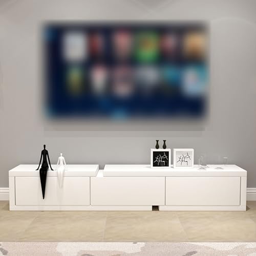 YDkjwjw TV-Schrank mit Schubladen Ausziehbare TV-Schränke Verstellbarer längenverstellbarer TV-Ständer für das Wohnzimmer, platzsparendes Design von YDkjwjw