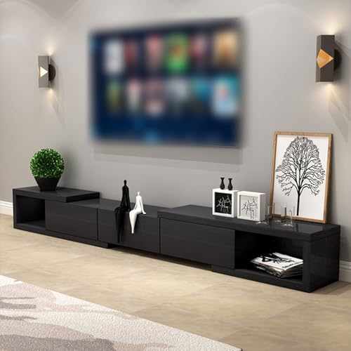 YDkjwjw TV-Schrank mit Schubladen Ausziehbare TV-Schränke Verstellbarer längenverstellbarer TV-Ständer für das Wohnzimmer, platzsparendes Design von YDkjwjw
