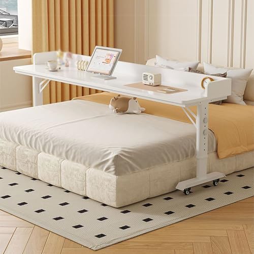 YDkjwjw Überbett-Nachttisch mit Rädern, Höhenverstellbarer Kreuzbetttisch, Laptop-Computer-Schreibtischwagen für Home Bed Sofa Side YDkjwjw Überbett-Nachttisch mit Rädern, Höhenverstellbarer Kreuzbetttisch, Laptop-Computer-Schreibtischwagen für Home Bed Sofa Side von YDkjwjw