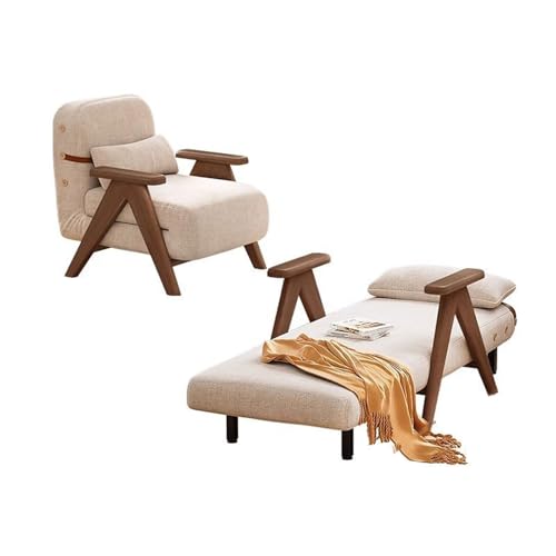 YDkjwjw Wandelbare, verstellbare, klappbare Schlafcouch 3-in-1-Einzelschlafsofa mit gepolsterter Rückenlehne, Einzelklappstuhl, Freizeitbodensofas für kleine Wohnungen von YDkjwjw
