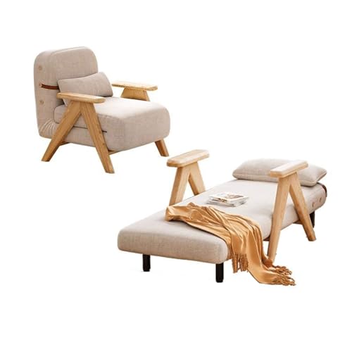 YDkjwjw Wandelbare, verstellbare, klappbare Schlafcouch 3-in-1-Einzelschlafsofa mit gepolsterter Rückenlehne, Einzelklappstuhl, Freizeitbodensofas für kleine Wohnungen von YDkjwjw