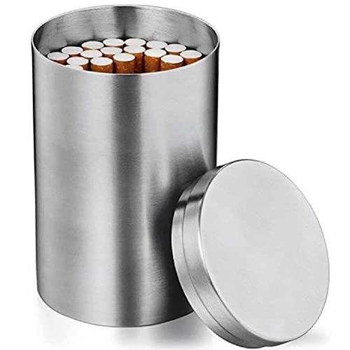 YDoLimmer Edelstahl Zigarettenetui 10.5x6.5cm Zigarettendose Zigaretten Aufbewahrungsbox Vorratsdose für Kaffeebohnen Teeblätter Zucker Zahnstocher Wattestäbchen Pille (1) von YDoLimmer