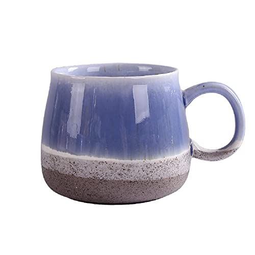 YDoLimmer Keramik Kaffeetasse Keramik Tasse Tee Tasse Espresso Tasse 350ml Mark Kaffeetasse Geburtstagsgeschenk Weihnachten Hochzeit Valentinstag Jubiläum (Blau) von YDoLimmer