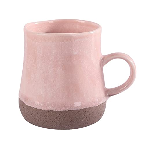 YDoLimmer large capacity ceramic cup, tea cup, mug, two-color splicing coffee cup, milk cup, 350ml, ideal coffee cup, birthday gift Christmas wedding Valentine's Day anniversary (Rosa) von YDoLimmer