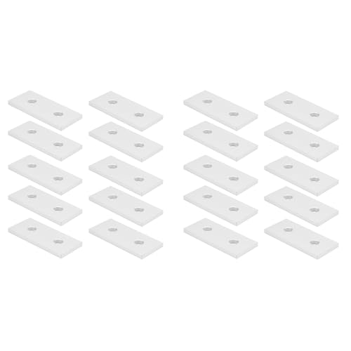 20PCS 2 Loch Flache Platte Halterung Aluminium Gerade Montage Stecker Halterung Ausbessern Verbindungsplatten Reparatur Befestigungs Klammern von YDuupxe