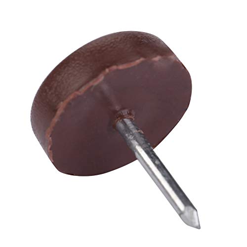 Braune Tischbein Nagelschieberschreiber Plastikgleitpolster 100pcs Möbel Füße Skidsicherer Beschützer Einfacher Installieren Sie Mehrere Größen Anti-Kratzer-Design für Tische-Stühle Sofas mit Glatt von YDuupxe