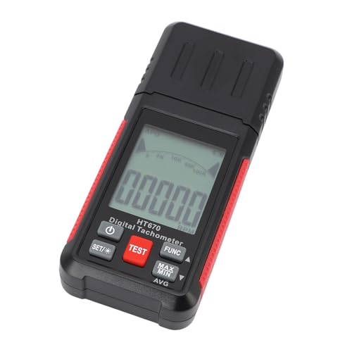 Digitaler Drehzahlmesser Photoelektrischer Drehzahlmessgerät Drehdrehdrehdrehdrehdrücker Handheld Contactless RPM Handheld Tachometer Hochauflösungsweite Messbereich Automatische Datenspeicherung von YDuupxe