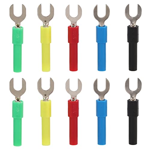 YDuupxe 10pcs Fork Spatendrahtanschlüsse PVC Messingmaterial Maximum.10a 6 Mm 0.2in y Typ 4mm 0.2 Zoll Loch U -Typ Bananenstopfen YDuupxe 10pcs Fork Spatendrahtanschlüsse PVC Messingmaterial Maximum.10a 6 Mm 0.2in y Typ 4mm 0.2 Zoll Loch U -Typ Bananenstopfen von YDuupxe
