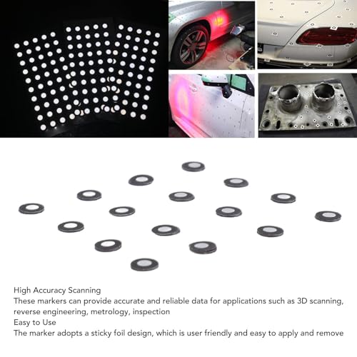 YDuupxe 150pcs 3D -Scanmarker Reflektierende Magnetische Wiederverwendbare 3mm ID 6mm OD für 3D -Scanner -Bewegungserfassung Ganganalyse von YDuupxe