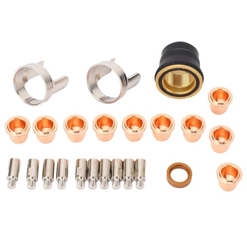 YDuupxe 24PCS Plasmaschneider Verbrauchsmaterial Kit für IPT60 PT60 IPT40 Schneidetraps -Spitze Elektrodenkappe Abseits von YDuupxe