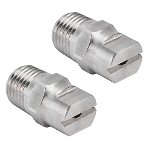 YDuupxe 2pcs Flache Lüftersprühspitze Edelstahldüse Flache Lüftersprühdüse Einstellbarer Wasserfluss Weitwinkel Atomisieren (65°) von YDuupxe