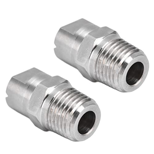 YDuupxe 2pcs Flache Lüftersprühspitze Edelstahldüse Flache Lüftersprühdüse Einstellbarer Wasserfluss Weitwinkel Atomisieren (95°) von YDuupxe