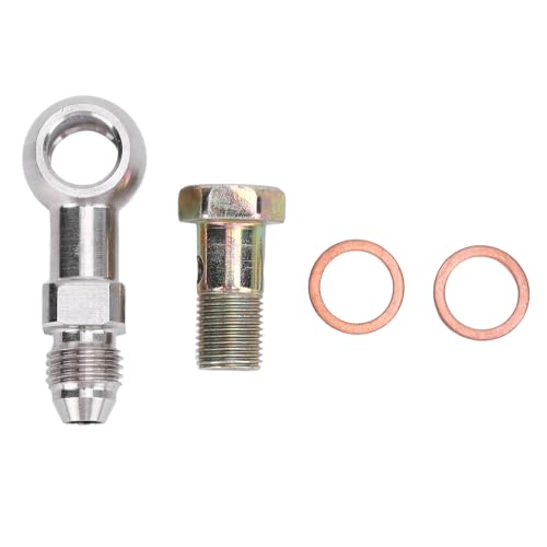 YDuupxe Banjo Adapter Connector Kit Metrisch Edelstahl Starker Tragverbindung Sicherer Anschluss 4an Bis 1/8 Zoll NPT mit Kupferwaschmaschinen von YDuupxe