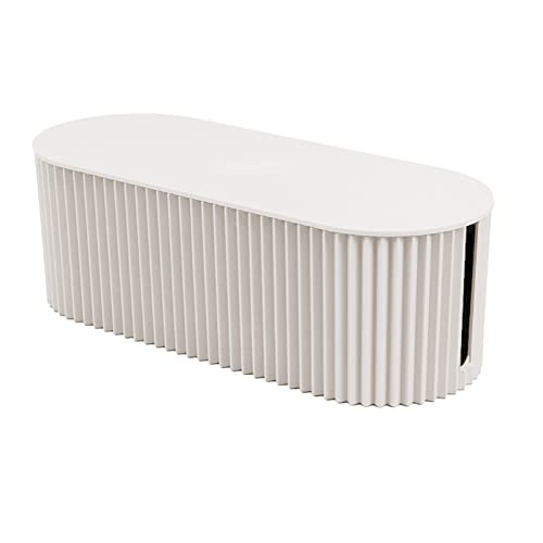 YDuupxe Desktop -Steckerplatine Speicherbox, Wasserdurchdrückungskabel -Organizer Hülle, Routerhalterbehälter mit Feiner Verarbeitung. Nordic Plug Board Aufbewahrungsbox -Kabeldraht (Weiße kleine von YDuupxe