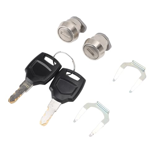 YDuupxe Motorrad -Top -Box -Lock -Zylinder -Kern -Stecker -Tasten Aluminiumlegierung Wetterfestem Schlosssatz mit 2 Tastenzylinderstopfen für 25 L - 100 L Gepäck Helm Speicher -Toolbox von YDuupxe