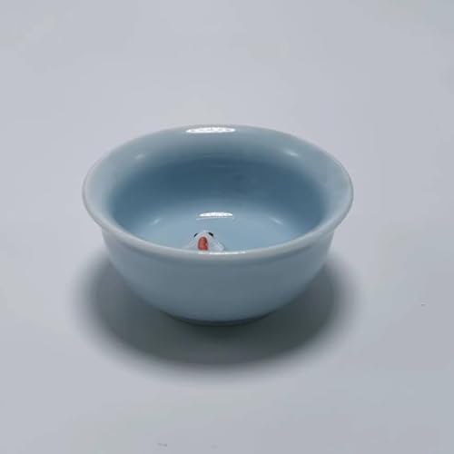 YEAG Porzellan Celadon Fisch Teetasse Chinesische Teetasse Set Teekanne Trinkgeschirr Keramik China Kung Fu Tee Set Keramik Tasse Chinesisch von YEAG