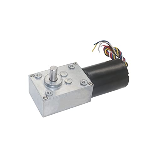 Mini Motor 5840-3650 BLDC Schneckengetriebemotor 12V 24V DC High Power High Torque Silent Brushless Schneckengetriebemotor for Vorhangmaschine: 12V 235RPM) (Size : 24V 80RPM) von YEAHSO