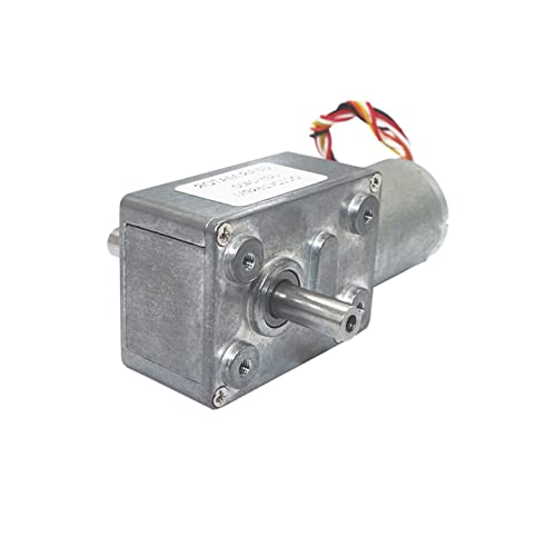Mini-Motor Low Noise Long Life D C12V 24V Double Output Dual Shaft Worm Brushless Gear DC-Motor mit Drehzahlregelung JGY370-2430D: 23 U/min, Spannung: DC 24V) (Color : Dc 24v, Size : 150 RPM) von YEAHSO