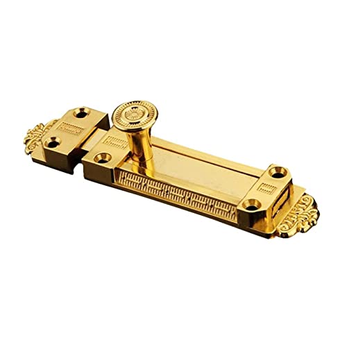 YEAHSO Schieberiegel, Torriegelschloss, Riegelschiebetürschloss, 5-Zoll-Türriegel, Vintage-Stil, europäische Türriegel, Schieberiegel for Fenstertüren, Schränke (Color : Gold) von YEAHSO