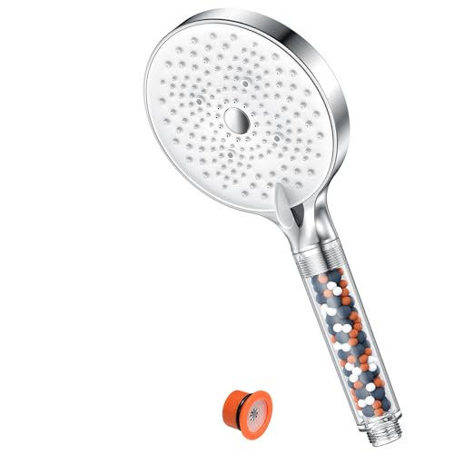 YEAUPE PRO Power-Duschkopf - Hochdruck Filter Mit 6 Modi für Niederdruck Wasserenthärter, Verbesserung der Hauthaare, Großer Duschkopf, Weiß von YEAUPE PRO