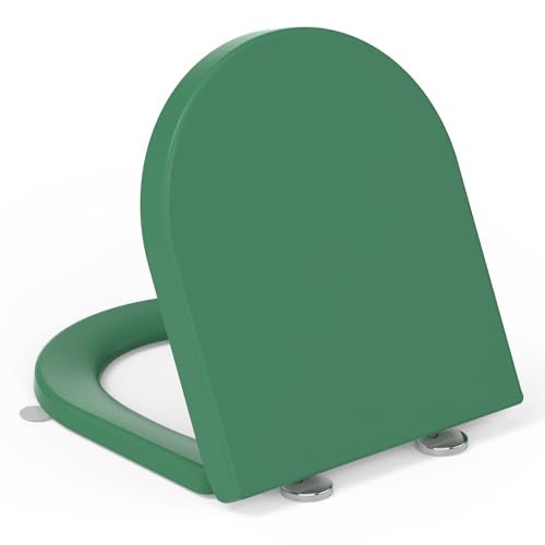 Toilettendeckel mit Absenkautomatik D-Form,YEAUPE PRO WC Sitz mit Puller Lid, Toilettensitz mit Quick-Release Funktion für einfach Reinigung,150kg belastbar,42,5 * 36,3 * 4,9CM, Grün Toilettendeckel mit Absenkautomatik D-Form,YEAUPE PRO WC Sitz mit Puller Lid, Toilettensitz mit Quick-Release Funktion für einfach Reinigung,150kg belastbar,42,5 * 36,3 * 4,9CM, Grün von YEAUPE PRO