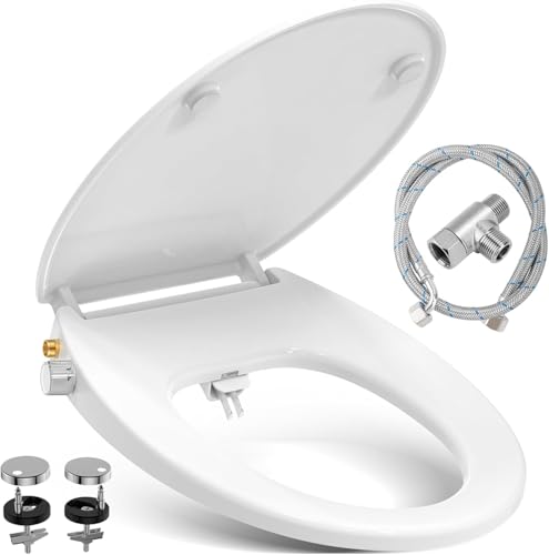 WC-Sitz Absenkautomatik mit Bidet - YEAUPE PRO Universeller ovaler Toilettendeckel weiß, nicht elektrische Toilettensitze mit selbstreinigenden Doppeldüsen, separater Rückseite und weiblicher WC-Sitz Absenkautomatik mit Bidet - YEAUPE PRO Universeller ovaler Toilettendeckel weiß, nicht elektrische Toilettensitze mit selbstreinigenden Doppeldüsen, separater Rückseite und weiblicher von YEAUPE PRO