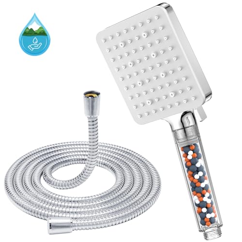 YEAUPE PRO Duschkopf Wassersparend mit Schlauch, Regendusche Duschkopf mit Schlauch 1,6M, Filter Duschkopf Druckerhöhende mit 6 Strahlarten, Handbrause Duschbrause für Baden von YEAUPE PRO