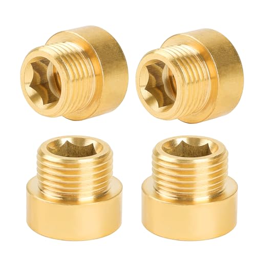 YEAUPE PRO Hahnverlängerung G1/2"x 10 mm, messing Hahnverlängerungs G1/2" (IG Ø 19,5mm x AG Ø 20,3mm) 10mm, verlängerung mit PTFE Dichtband Fitting, Gewindefitting,4 Stück von YEAUPE PRO