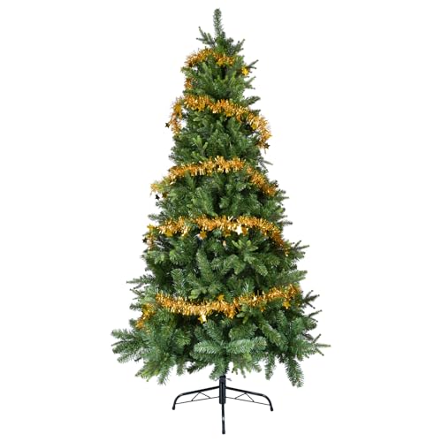 YEAUPE PRO Weihnachtsbaum künstlich PVC+PE, Tannenbaum künstlich mit Metallständer, Christbaum mit 800 grünen Spitzen-, für Zuhause, Büro, Geschäfte und Hotels (180cm, Grün) von YEAUPE PRO