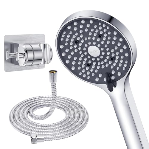 YEAUPE Duschkopf mit Schlauch 1,6m, 6 Strahlarten Duschbrause, Hochdruck Dusche Sparduschkopf, Handbrause mit Antikalk-Funktion, mit Duschhalterung ohne Bohren YEAUPE Duschkopf mit Schlauch 1,6m, 6 Strahlarten Duschbrause, Hochdruck Dusche Sparduschkopf, Handbrause mit Antikalk-Funktion, mit Duschhalterung ohne Bohren von YEAUPE