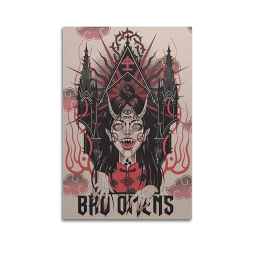 YEBGKRNR Bad Omens Poster, dekoratives Gemälde, Leinwand, Wandposter und Kunstdruck, moderne Familienschlafzimmer-Dekoration, Poster, 20 x 30 cm von YEBGKRNR