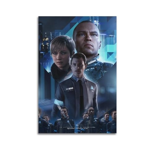 YEBGKRNR Poster, Motiv: Detroit Become Human Game, dekoratives Gemälde, Leinwand, Wandposter und Kunstdruck, moderne Familienschlafzimmer-Dekoration, Poster, 20 x 30 cm von YEBGKRNR
