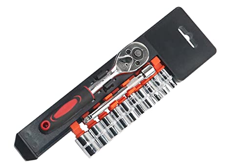 YEBOCIYO Ratschenschlüssel Set 12 Pcs Steckschlüsselsatz 1/4" mit Ratschen Sechskant Bit Einsätze und Adapter Verlängerung Umschaltknarre aus CR-V für Handwerker, Mechaniker, Reparatur YEBOCIYO Ratschenschlüssel Set 12 Pcs Steckschlüsselsatz 1/4" mit Ratschen Sechskant Bit Einsätze und Adapter Verlängerung Umschaltknarre aus CR-V für Handwerker, Mechaniker, Reparatur von YEBOCIYO