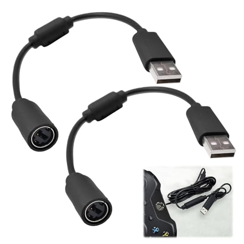 YEDJFFIYO 2 x USB-Kabel, Dongle Breakaway Kabel, Ersatz für Xbox/PC, Logitech G920 Thrustmaster Ferrari Racing Wheel (schwarz) von YEDJFFIYO