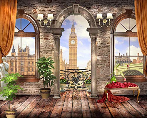 YEESAM ART DIY Ölgemälde Malen nach Zahlen Erwachsene Kinder, Blick auf Big Ben in London vom Haus Zahlenmalerei ab 5 Öl Wandkunst (Big Ben, ohne Rahmen) von YEESAM ART