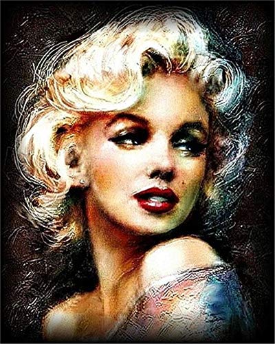 YEESAM ART DIY Ölgemälde Malen nach Zahlen Erwachsene Kinder, Marilyn Monroe Zahlenmalerei ab 5 Öl Wandkunst (Marilyn Monroe, mit Rahmen) von YEESAM ART