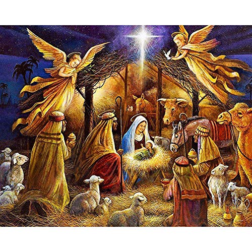 YEESAM ART Diamant Malerei Kits Vollbohrer, Jesus Christi Geburt Religion Gläubiger Priester Schaf 30x40 cm DIY 5D Diamond Painting Strass Stickerei für Zuhause Wand Und Wohnzimmer Dekor YEESAM ART Diamant Malerei Kits Vollbohrer, Jesus Christi Geburt Religion Gläubiger Priester Schaf 30x40 cm DIY 5D Diamond Painting Strass Stickerei für Zuhause Wand Und Wohnzimmer Dekor von YEESAM ART