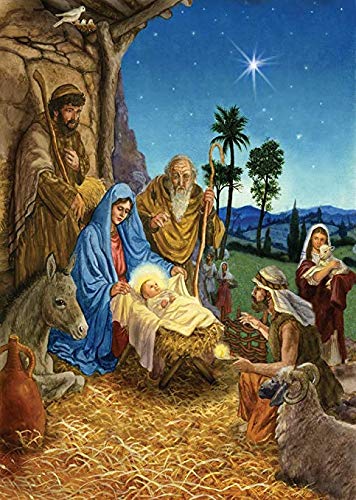 YEESAM ART Diamond Painting Kits Full Drill, Die Geburt Jesus 30x40cm DIY 5D Diamant Kunst Mosaik Handwerk für Erwachsene Kinder Anfänger Kristalle Kreuzstich Weihnachten (Jesus) von YEESAM ART