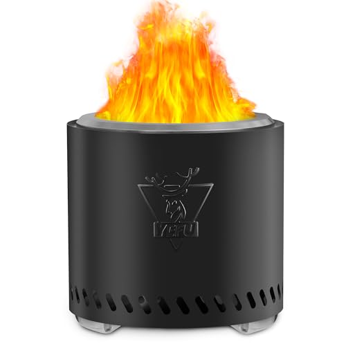 YEFU Feuerstelle mit abnehmbarem Aschenbecher: rauchfreie Feuerstelle aus 304 Edelstahl – Outdoor-Feuerstelle Silber 38,1 cm – Rauchfreie Feuerstelle für den Außenbereich, Terrasse, Camping, Hinterhof YEFU Feuerstelle mit abnehmbarem Aschenbecher: rauchfreie Feuerstelle aus 304 Edelstahl – Outdoor-Feuerstelle Silber 38,1 cm – Rauchfreie Feuerstelle für den Außenbereich, Terrasse, Camping, Hinterhof von YEFU