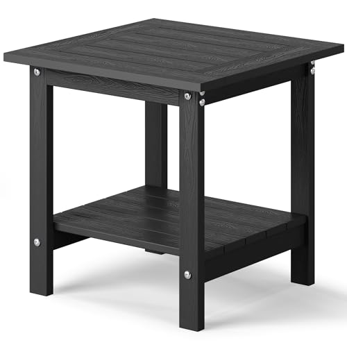 YEFU Outdoor-Beistelltisch für Terrasse: 38,1 x 38,1 cm, HIPS kleiner, quadratischer Beistelltisch für den Außenbereich, 2-stöckig, Adirondack-Tische für Terrasse, Veranda, Pool, Wohnzimmer, Strand YEFU Outdoor-Beistelltisch für Terrasse: 38,1 x 38,1 cm, HIPS kleiner, quadratischer Beistelltisch für den Außenbereich, 2-stöckig, Adirondack-Tische für Terrasse, Veranda, Pool, Wohnzimmer, Strand von YEFU
