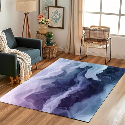 YEGRFJIS Aquarell-Tuschemalerei-Teppich für Wohnzimmer, Waschbarer Moderner Teppich mit Rutschhemmender Gummirückseite, Abstrakter Gradient, Für Schlafzimmer, Esszimmer & Büro(50x80cm/Multicolor) YEGRFJIS Aquarell-Tuschemalerei-Teppich für Wohnzimmer, Waschbarer Moderner Teppich mit Rutschhemmender Gummirückseite, Abstrakter Gradient, Für Schlafzimmer, Esszimmer & Büro(50x80cm/Multicolor) von YEGRFJIS