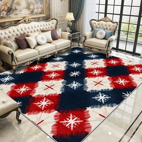 YEGRFJIS Moderner Teppich Abwaschbar und rutschfest Lässiges geometrisches Teppiche im böhmischen Stil, Kaschmir-Imitat Teppich für Wohn- und Schlafzimmer, Arbeitszimmer von YEGRFJIS